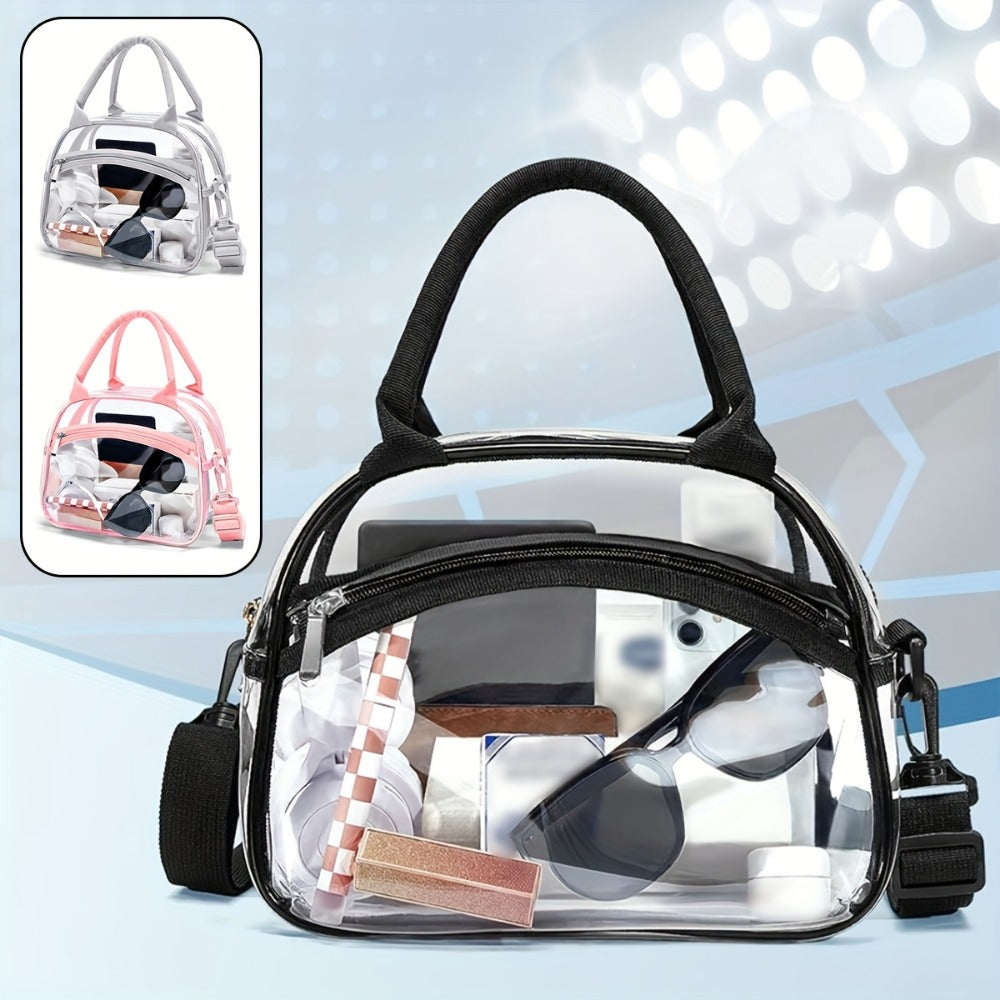 Tote Bag – Clear, Transparent, Adjustable Strap, for Travel & Work | Bag Vero – front view