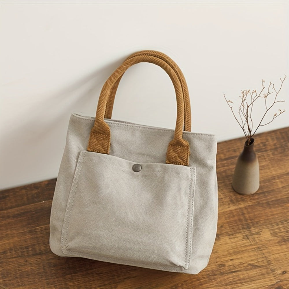 Tote Bag for Women – for Work & Everyday Use, Vintage Fabric Thickened Literary Style | Bag Vero – front view