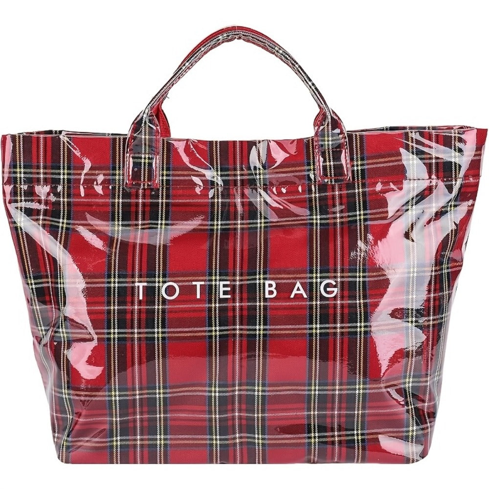 Tote Bag for Women – for Work, Large Plastic Stylish Letter Print | Bag Vero – front view