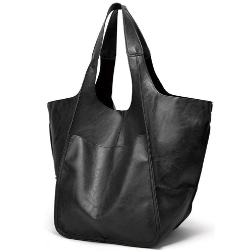 Tote Bag for Women – Retro Kiss Lock Spacious Soft | Bag Vero – front view