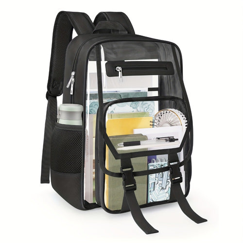 Travel Backpack – PVC, Clear, Transparent, Large Capacity | Bag Vero – front view
