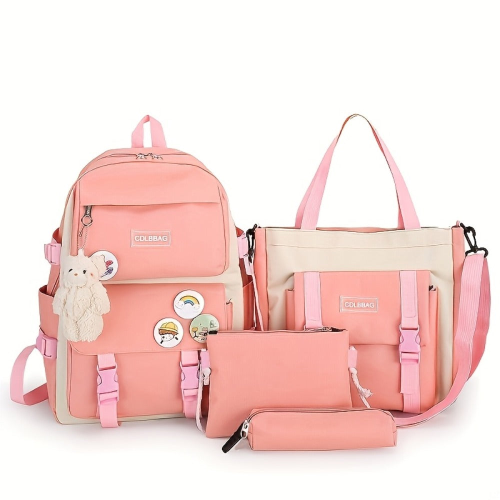Travel Backpack – 4-Piece, Canvas, Large Capacity, for Travel & School – detail view 14