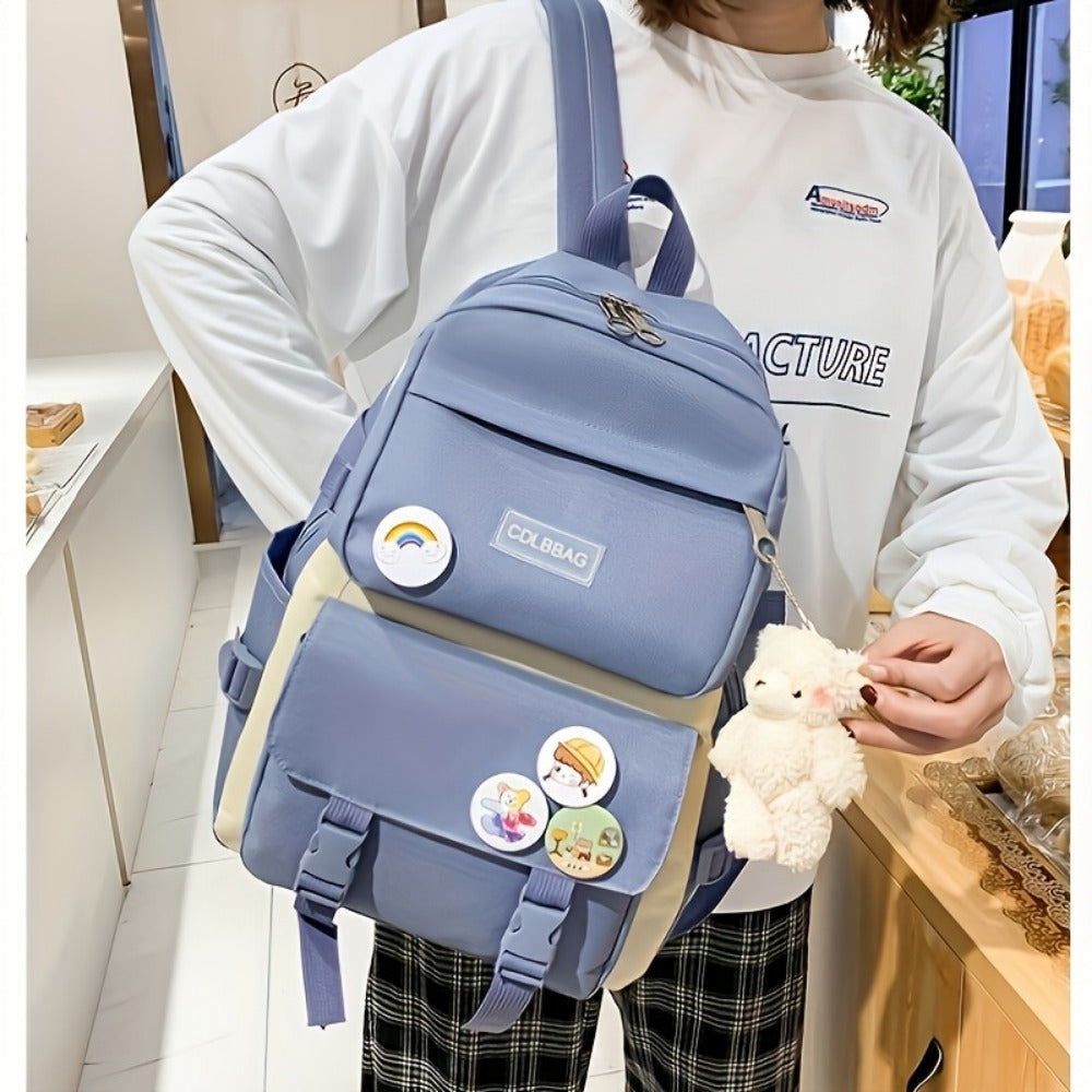 Travel Backpack – 4-Piece, Canvas, Large Capacity, for Travel & School – detail view 15