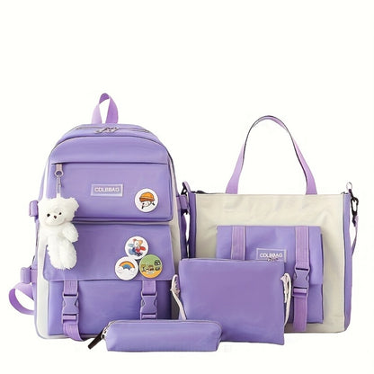 Travel Backpack – 4-Piece, Canvas, Large Capacity, for Travel & School – detail view 10