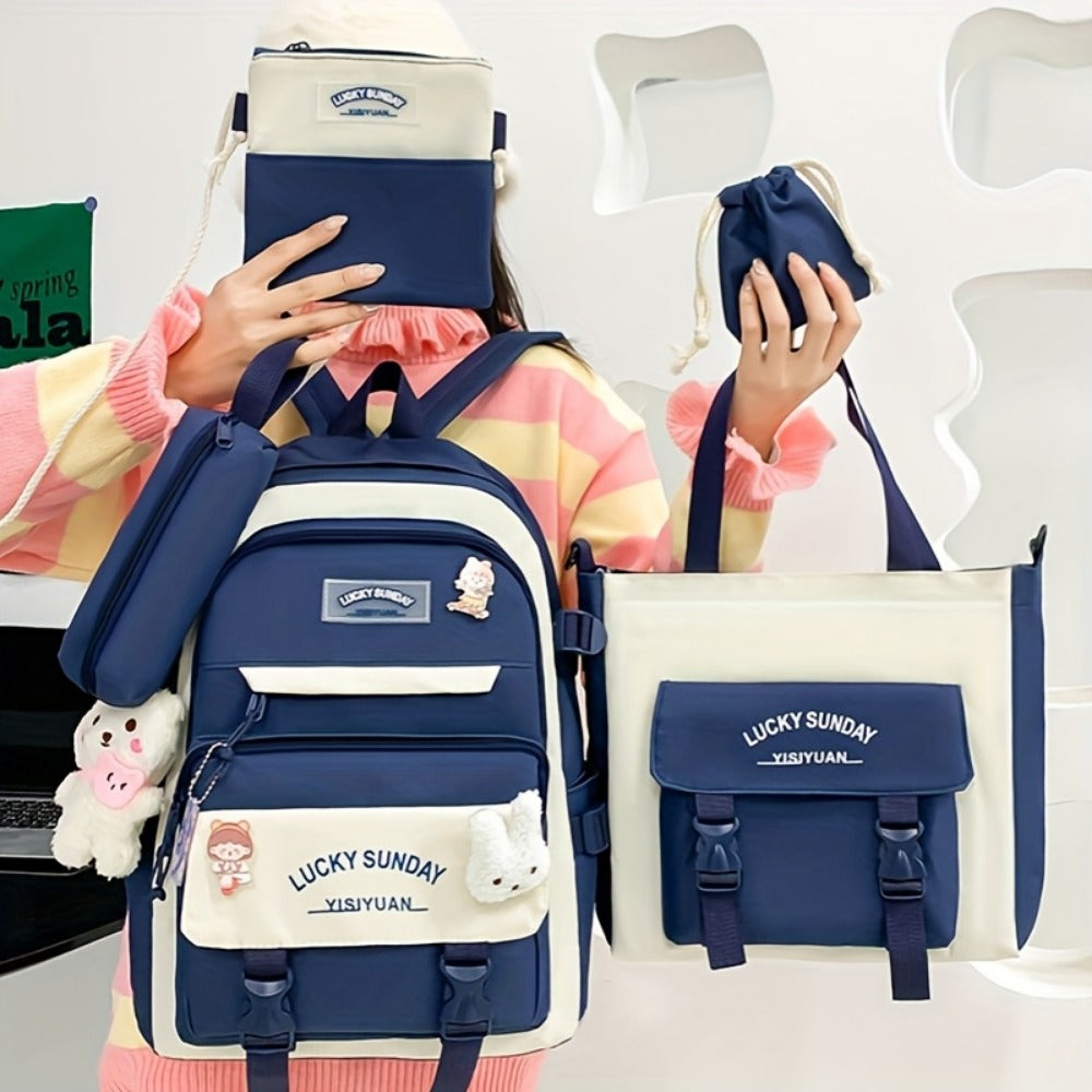 Travel Backpack – 5-Piece, Large Capacity, Lightweight, for Travel & School – detail view 17