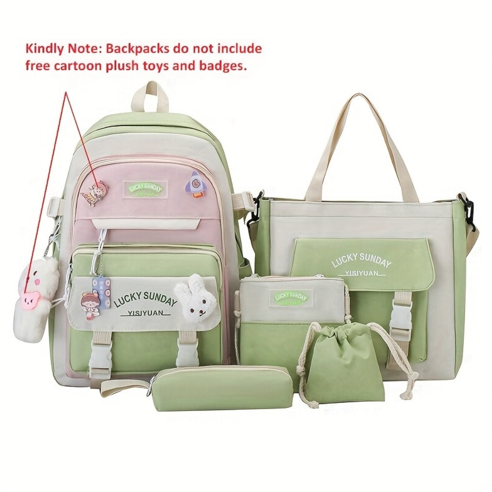 Travel Backpack – 5-Piece, Large Capacity, Lightweight, for Travel & School – detail view 8