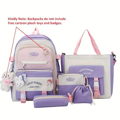 Travel Backpack – 5-Piece, Large Capacity, Lightweight, for Travel & School – detail view 12