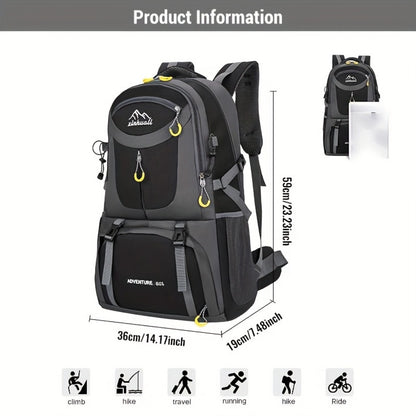 Travel Backpack – 60L, Large Capacity, Waterproof, for Travel & Work – detail view 8