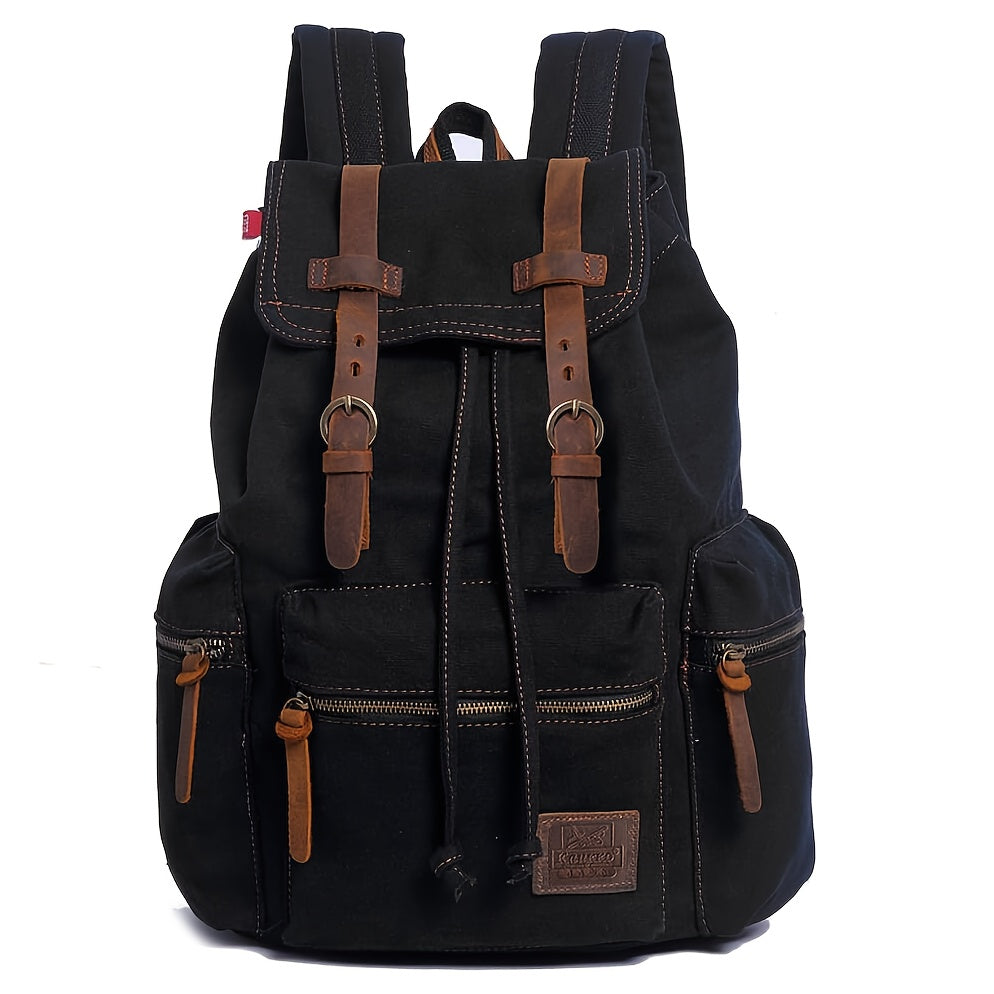 Travel Backpack – Canvas, Lightweight, Multi-Pocket, for Travel & Work – front view - product view 12