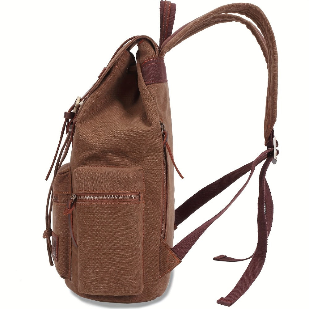 Travel Backpack – Canvas, Lightweight, Multi-Pocket, for Travel & Work – detail view 4