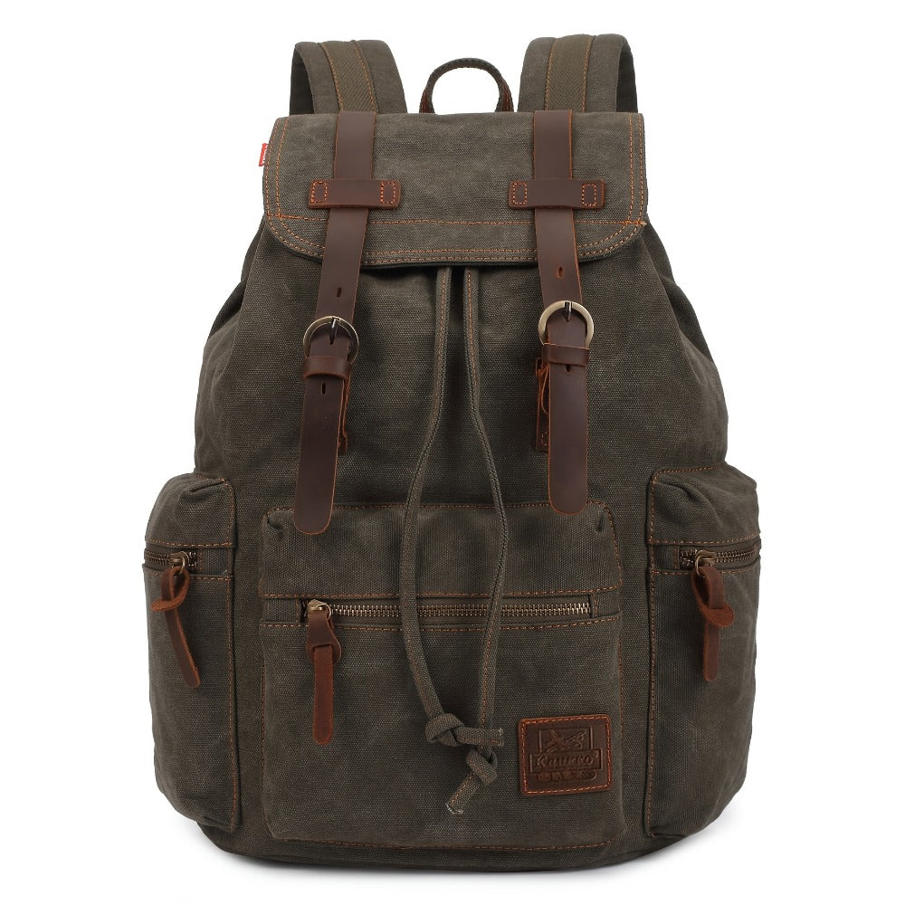 Travel Backpack – Canvas, Lightweight, Multi-Pocket, for Travel & Work – detail view 9