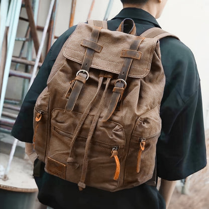 Travel Backpack – Canvas, Lightweight, Multi-Pocket, for Travel & Work – detail view 10