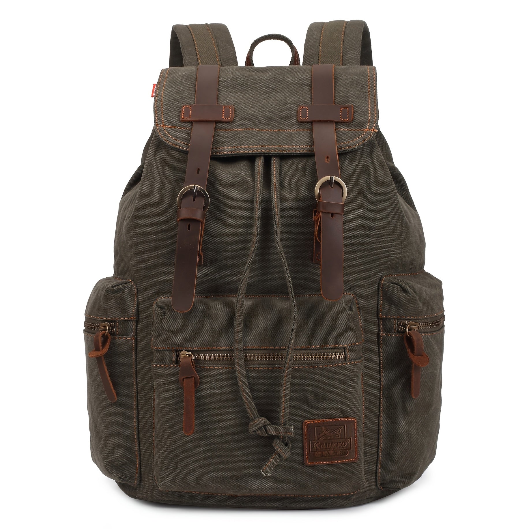 Travel Backpack – Canvas, Lightweight, Multi-Pocket, for Travel & Work – detail view 2