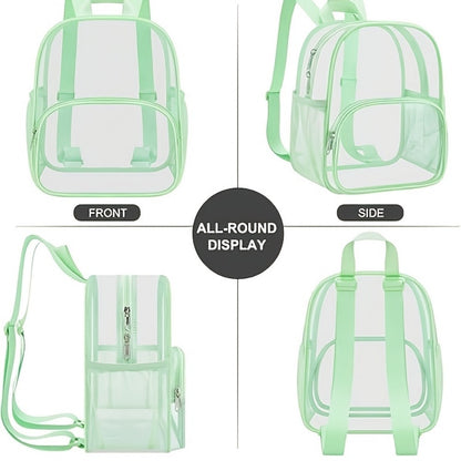Travel Backpack – Clear, Transparent, Adjustable Strap, for Travel & Work – detail view 3