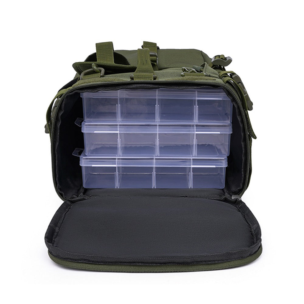 Travel Backpack – Convertible, Fishing Lure Compartment Dry Wet – detail view 23