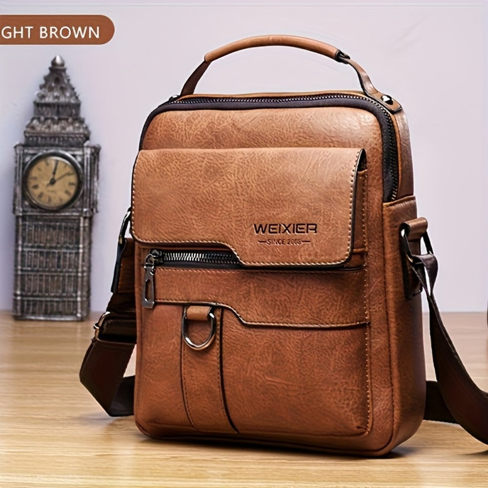 Travel Backpack – Genuine Leather, Large Capacity, Adjustable Strap, for Travel & Work – detail view 2