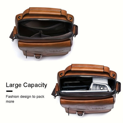 Travel Backpack – Genuine Leather, Large Capacity, Adjustable Strap, for Travel & Work – detail view 5