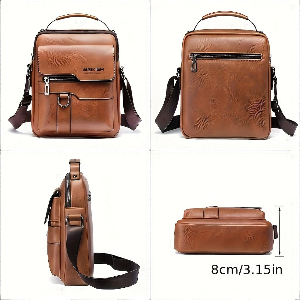 Travel Backpack – Genuine Leather, Large Capacity, Adjustable Strap, for Travel & Work – detail view 7