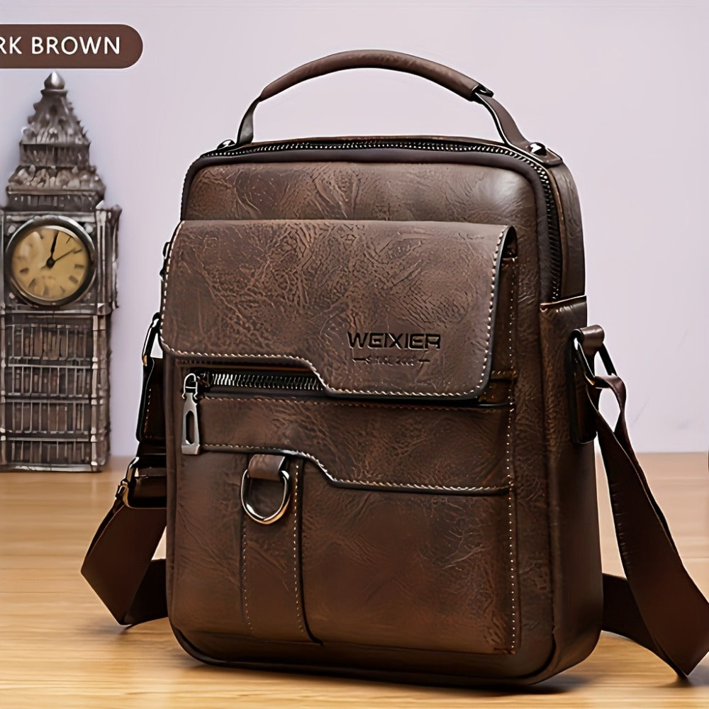 Travel Backpack – Genuine Leather, Large Capacity, Adjustable Strap, for Travel & Work – detail view 9