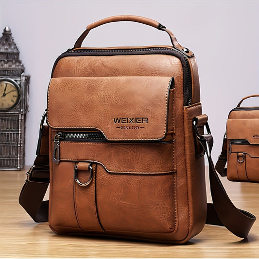 Travel Backpack – Genuine Leather, Large Capacity, Adjustable Strap, for Travel & Work – front view
