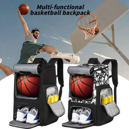 Travel Backpack – Large Capacity, Youth Basketball Shoe Compartment Multifunctional – front view