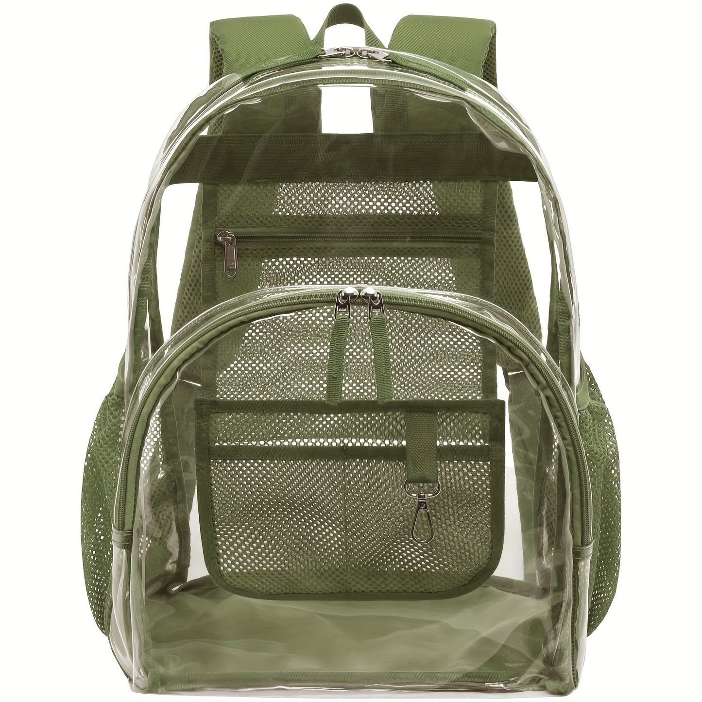 Travel Backpack – PVC, Clear, Transparent, for Travel & Work – front view - product view 16