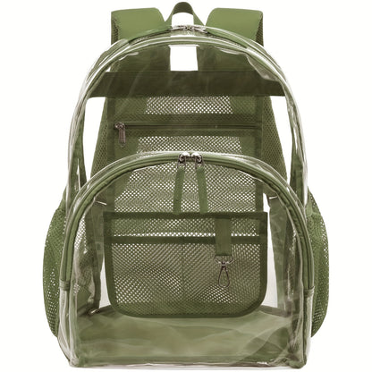 Travel Backpack – PVC, Clear, Transparent, for Travel & Work – front view - product view 16
