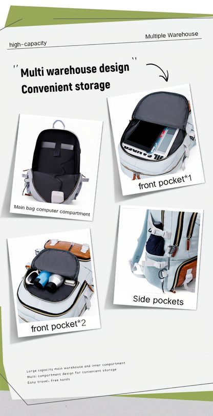 Travel Backpack – USB Charging, Large Capacity, for Travel & Work – detail view 24