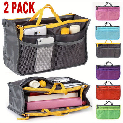 Travel Makeup Bag – 2 Pack, 13 Pockets, for Travel | Bag Vero – front view