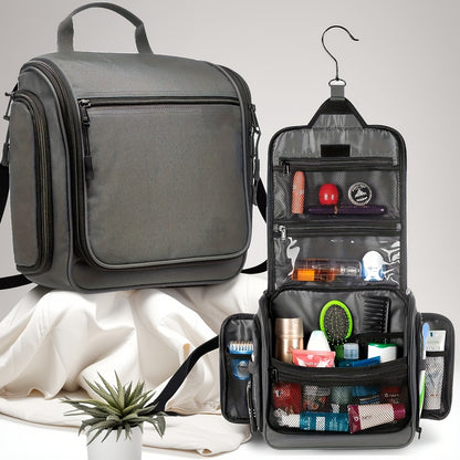 Travel Makeup Bag – for Travel, Hanging Toiletry Metal Rotating Hook | Bag Vero – front view