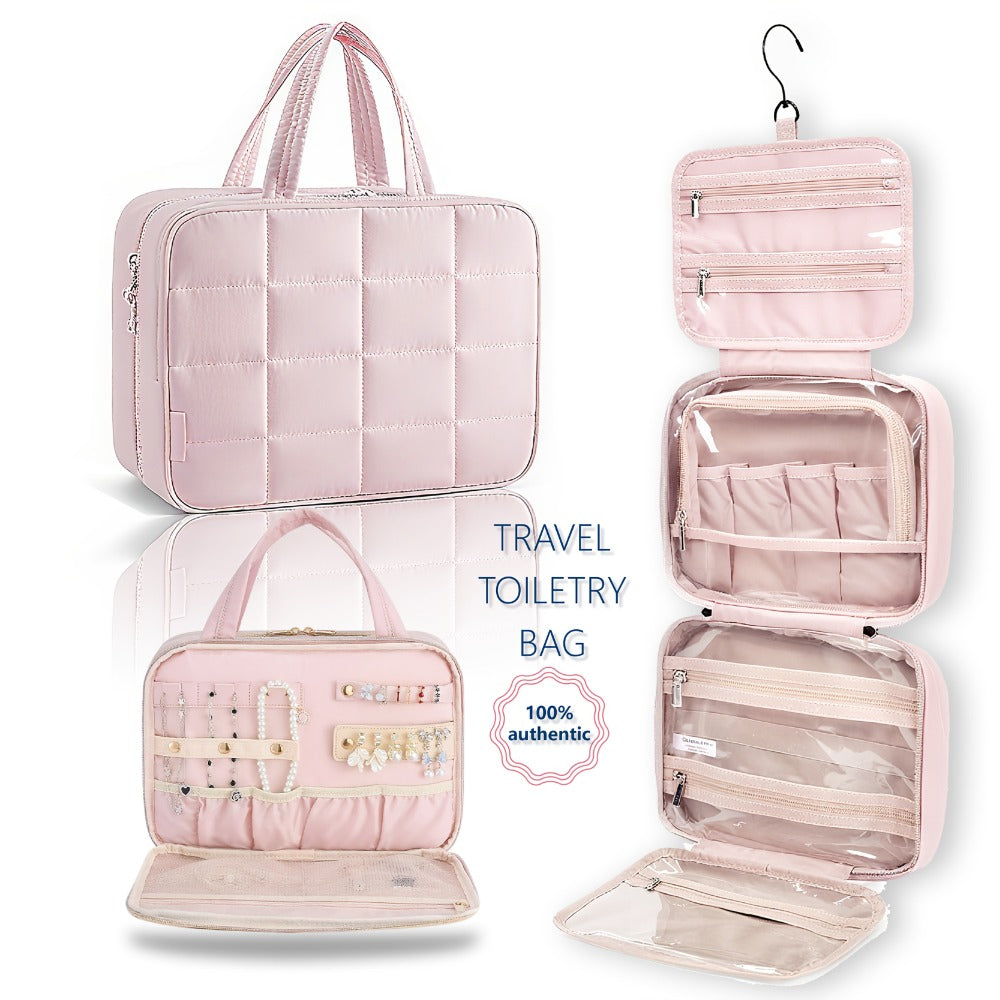 Travel Makeup Bag – PVC, Foldable, for Travel | Bag Vero – front view