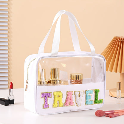 Travel Makeup Bag – PVC, Transparent, Clear, for Travel | Bag Vero – front view