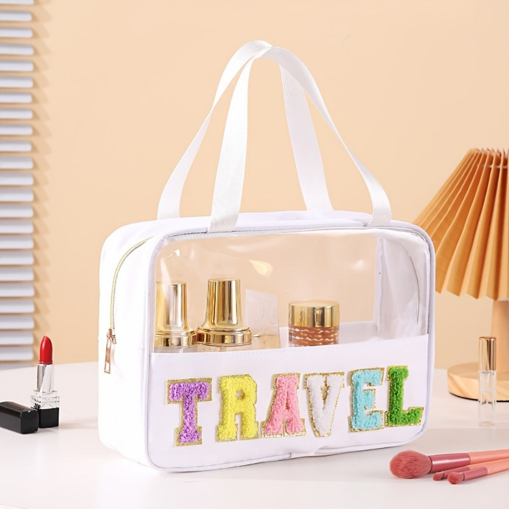 Travel Makeup Bag – PVC, Transparent, Clear, for Travel | Bag Vero – front view