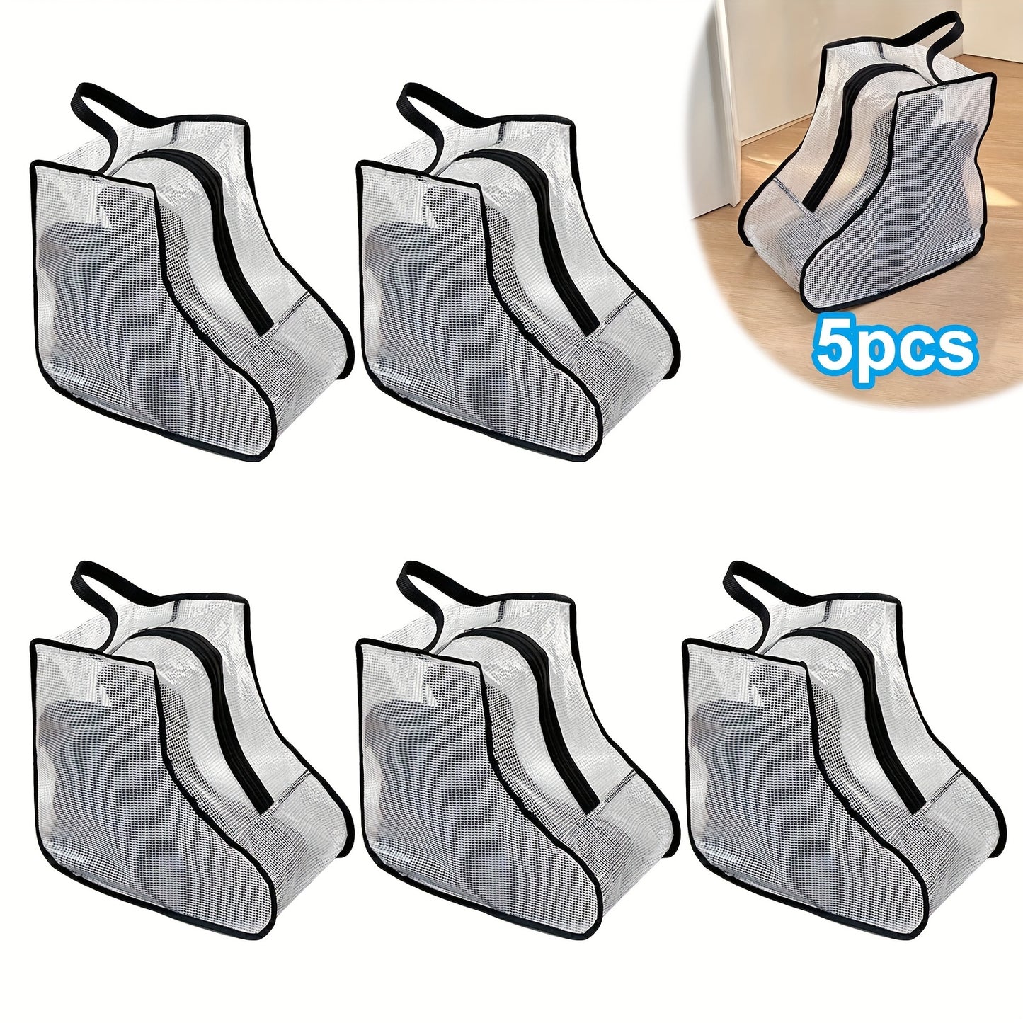 Travel Organizer Bag – 5 Pack, Transparent, for Travel | Bag Vero – front view
