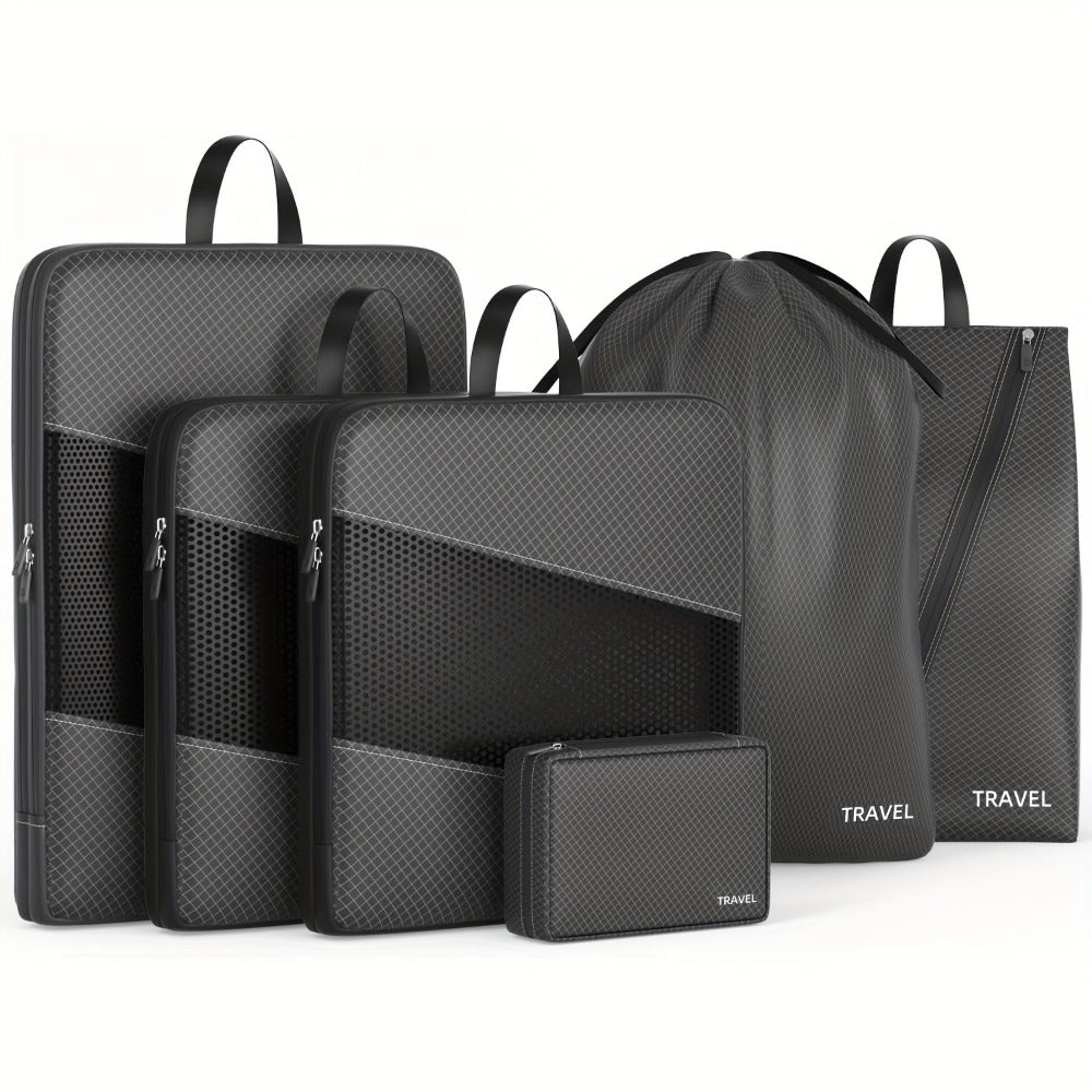 Travel Organizer Bag – for Travel, Compression Packing Cubes Set Of | Bag Vero – front view