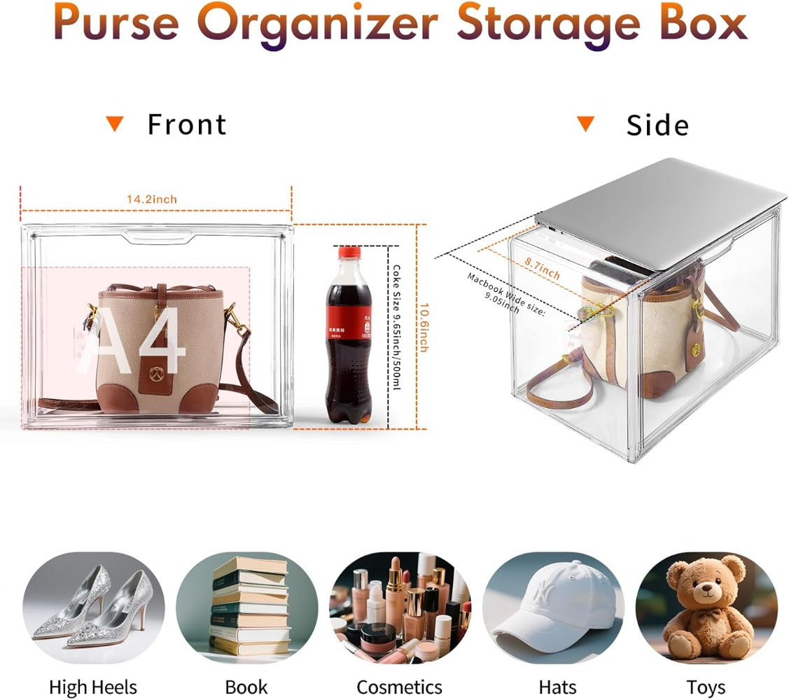 Travel Organizer Bag – Clear, Clear Acrylic Organizer Closet Storage – detail view 15