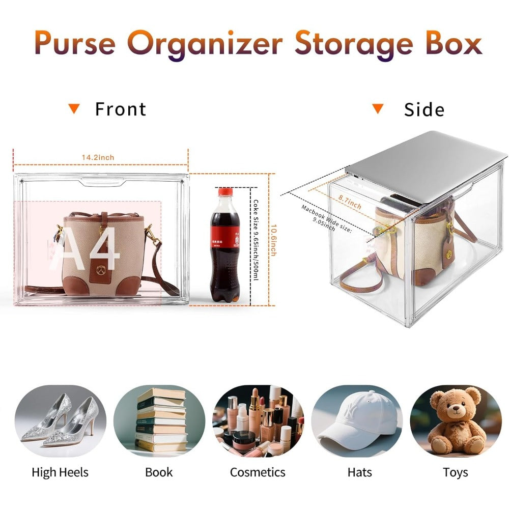 Travel Organizer Bag – Clear, Clear Acrylic Organizer Closet Storage – alternate view