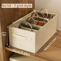 (Lidless 5-compartment) Bag Storage Box