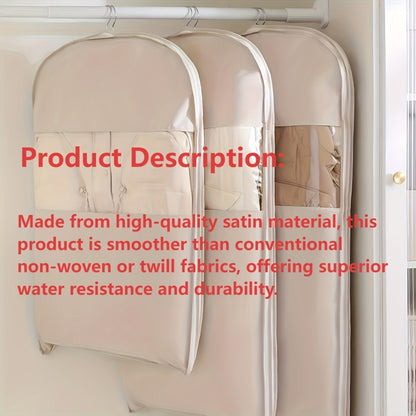 Travel Organizer Bag – Transparent, Compressible Hanging Garment Satin Transparent – detail view 12