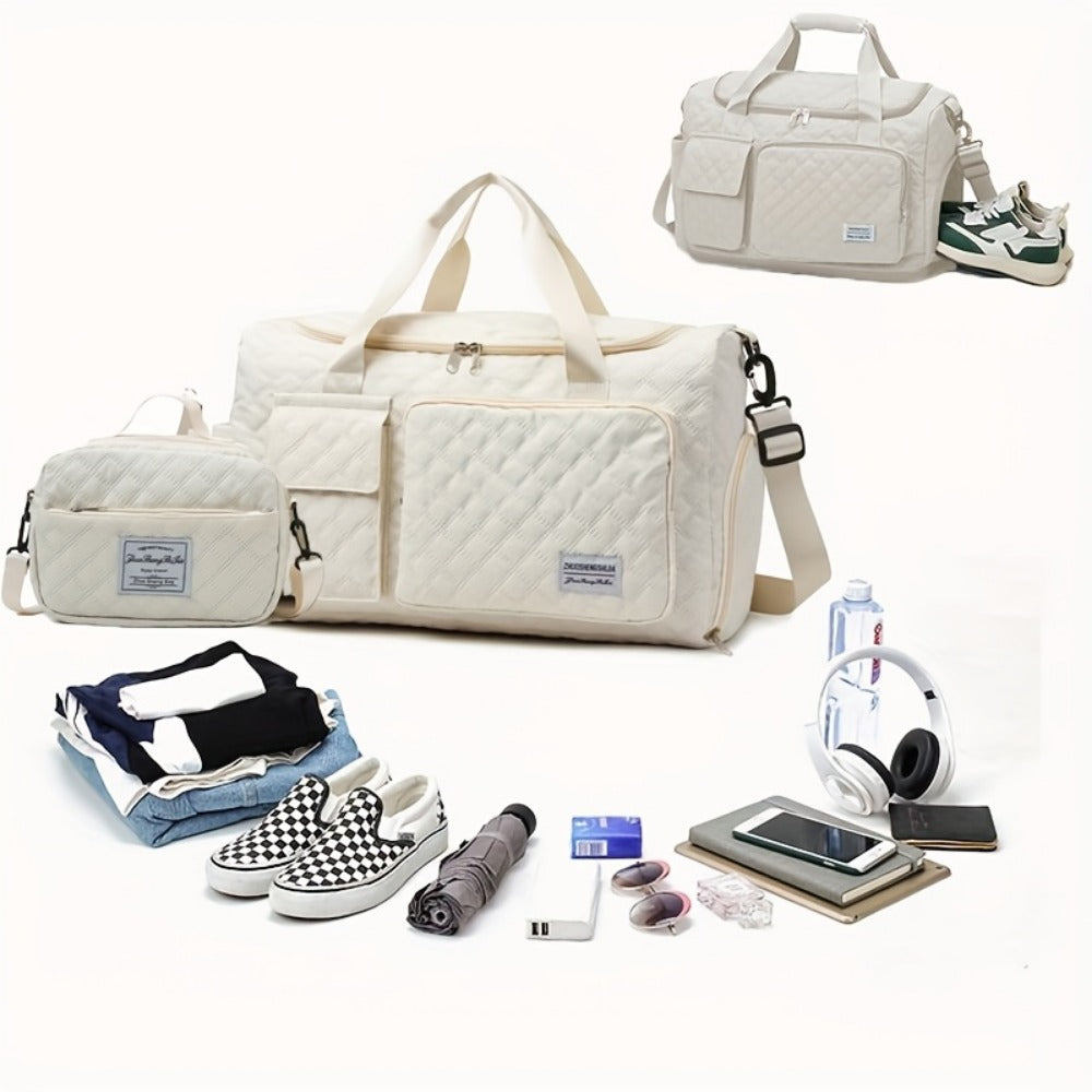 Travel Toiletry Bag – for Travel, Weekender Shoe Compartment Toiletry Oxford | Bag Vero – front view