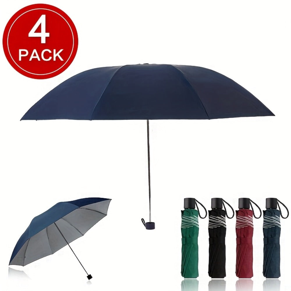 Travel Umbrella – 4-Pack, Windproof, Compact, Lightweight | Bag Vero – front view