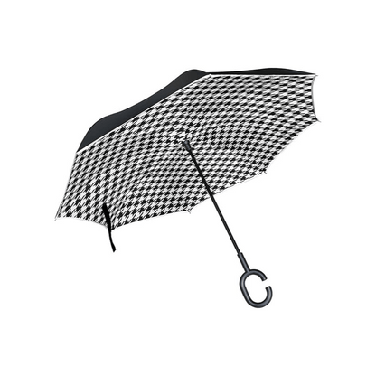 Travel Umbrella – Windproof, Inverted Umbrella C Shaped Handle | Bag Vero – front view