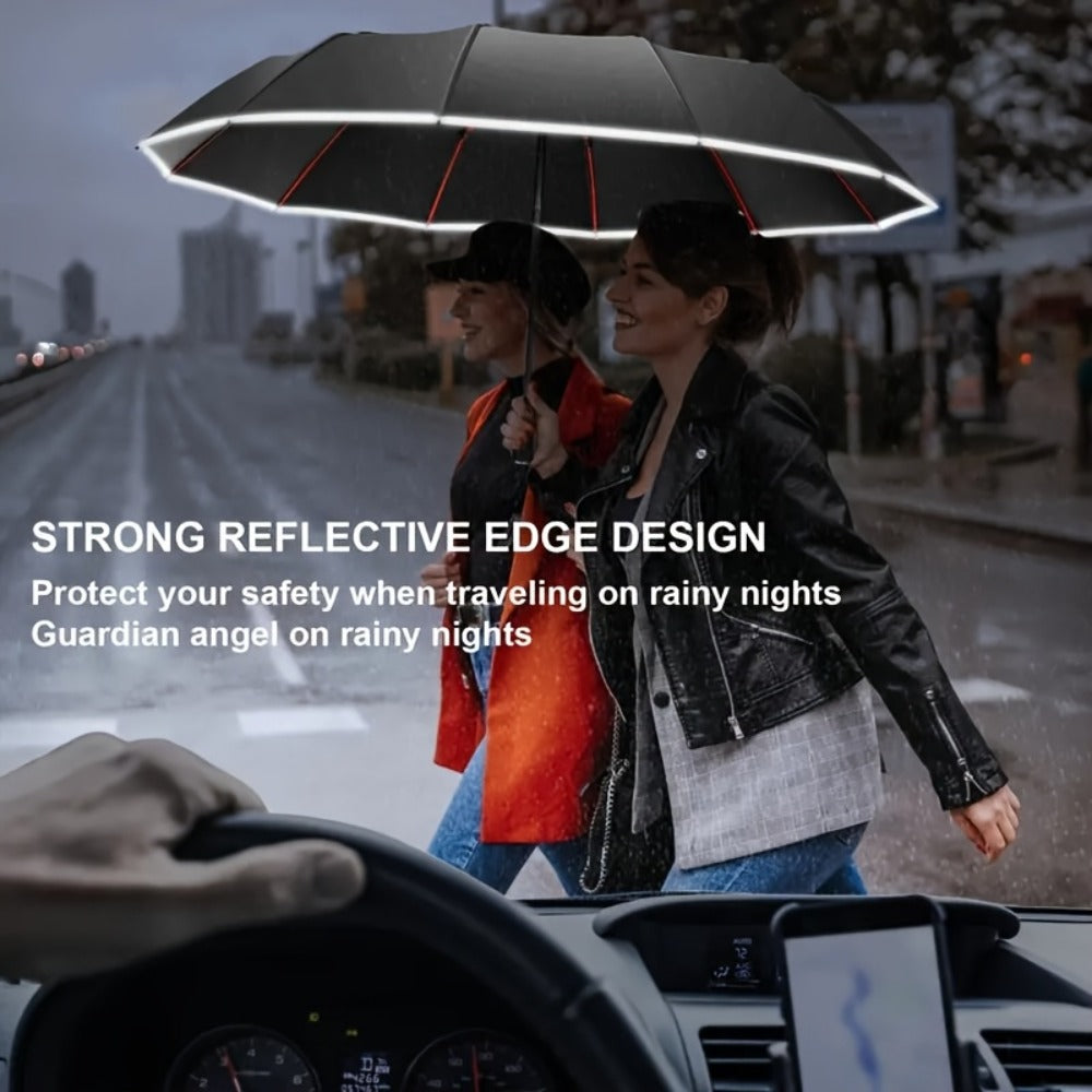 Travel Umbrella – Windproof, Rib Windproof Reverse Folding Umbrella | Bag Vero – front view