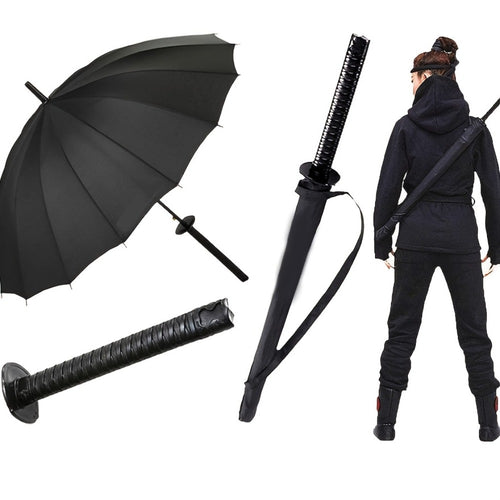 Travel Umbrella – Windproof, Samurai Sword Umbrella Auto Open | Bag Vero – front view