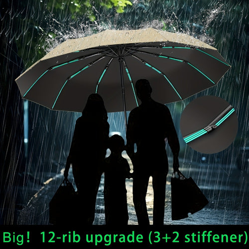 Travel Umbrella – Windproof, Super Strong Windproof Umbrella Auto | Bag Vero – front view