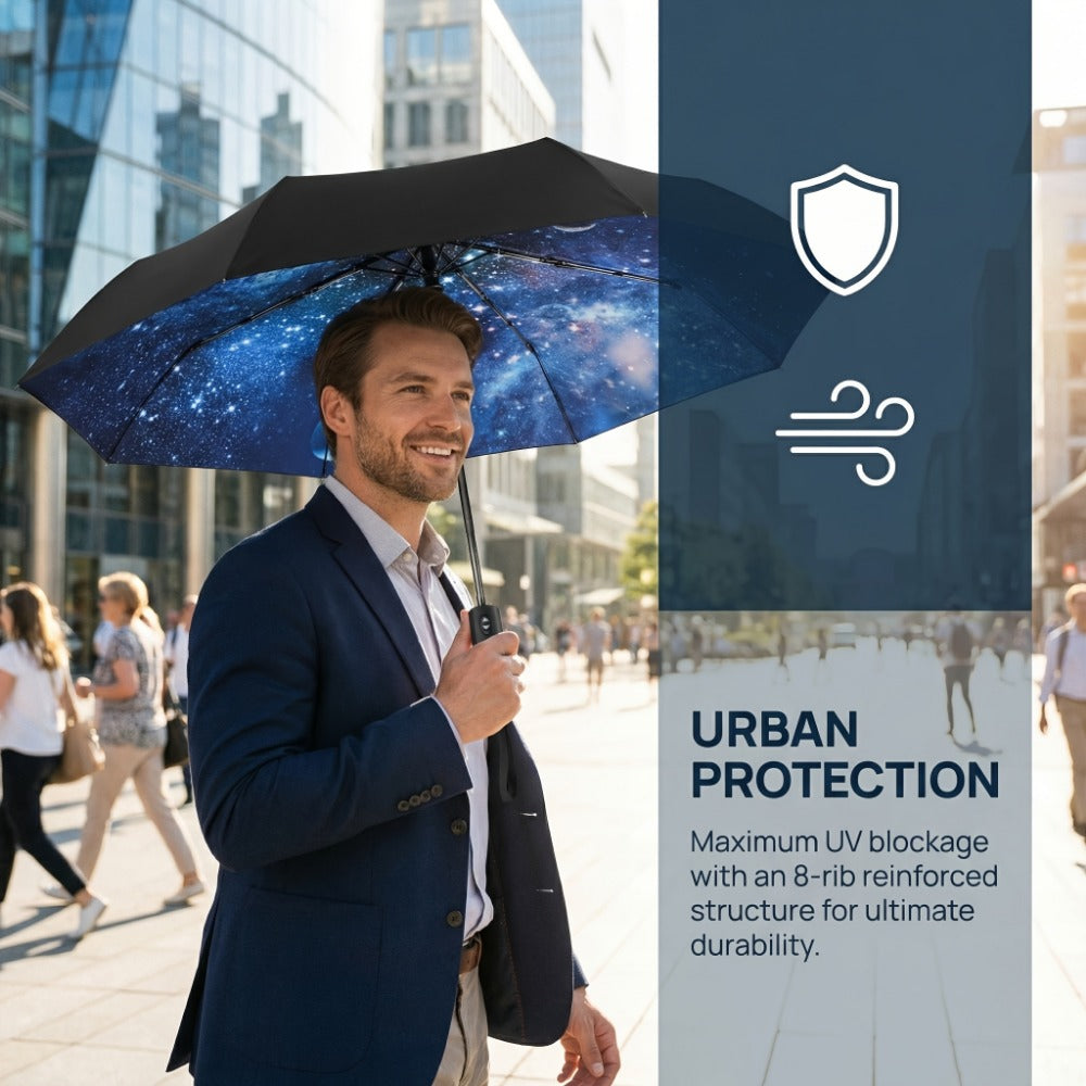 Travel Umbrella – Compact, Windproof, Foldable, for Travel & Work – detail view 10