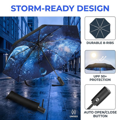 Travel Umbrella – Compact, Windproof, Foldable, for Travel & Work – detail view 8