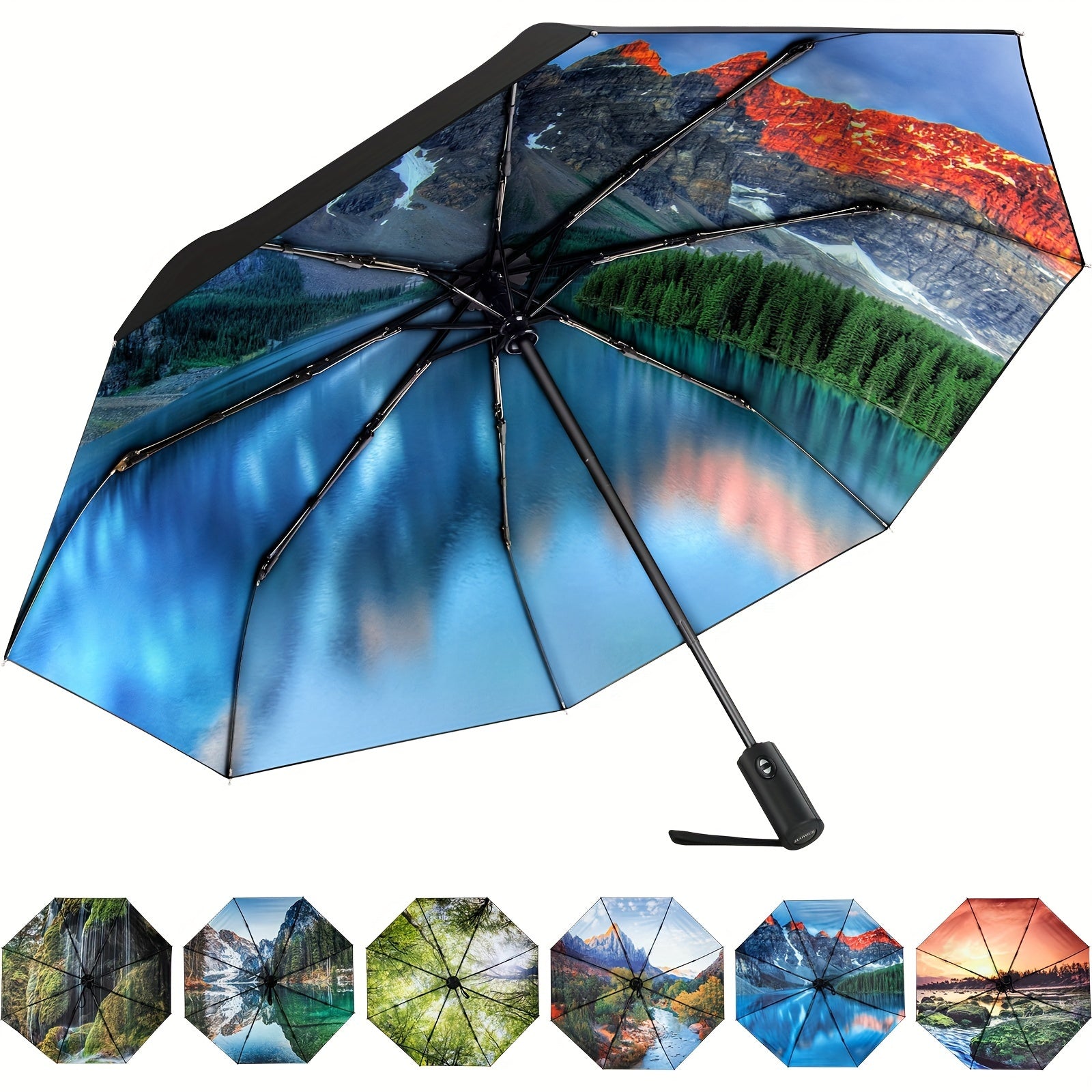 Travel Umbrella – Compact, Windproof, Foldable, for Travel & Work – detail view 18