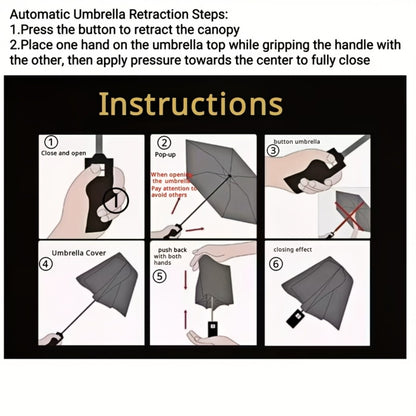 Travel Umbrella – Soccer Ball Print Folding Umbrella – detail view 11