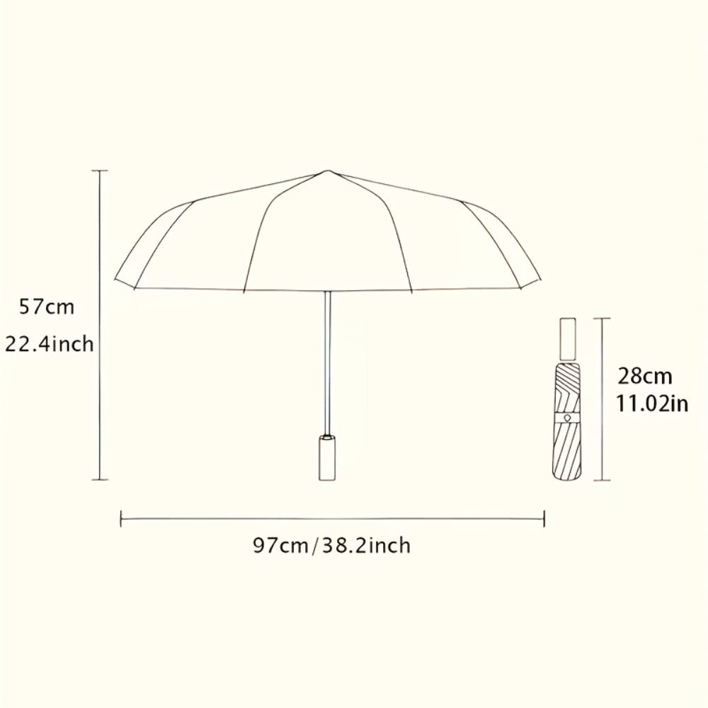 Travel Umbrella – Soccer Ball Print Folding Umbrella – alternate view